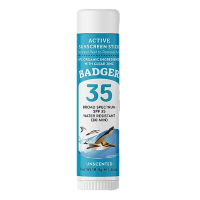 Badger Clear Zinc Kokusuz Güneş Kremi Stick SPF35 (Kolay Sürülüm)