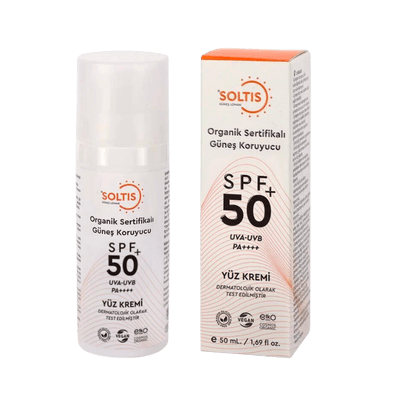 Soltis Organik Sertifikalı Güneş Koruyucu Krem SPF50+ PA++++