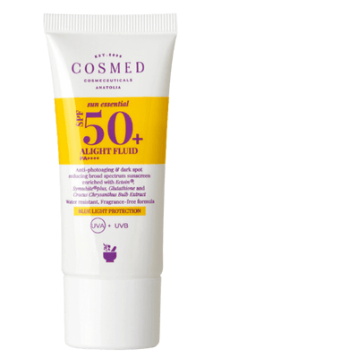 Cosmed Alight Fluid SPF 50 Koyu Leke Karşıtı Yüz Güneş Kremi - Alfa Arbutin, Yeni Nesil Filtreler 30 ml