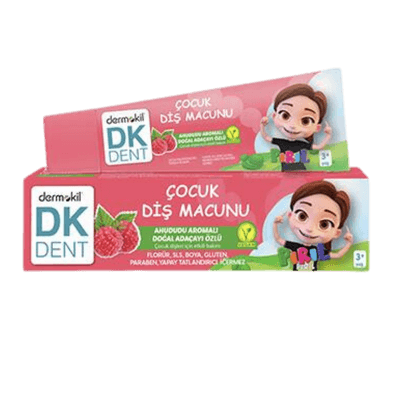 DKDENT Vegan Pırıl Ahududu Aromalı Florürsüz Çocuk Diş Macunu 50 ml