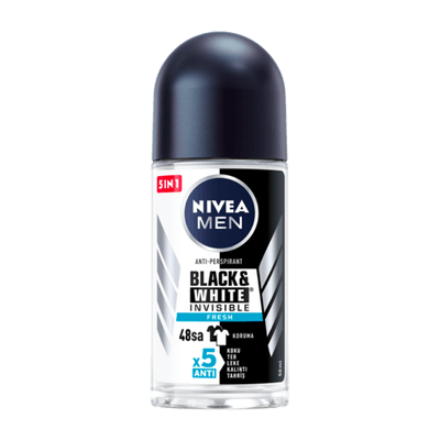 Men Black & White Fresh Roll-On