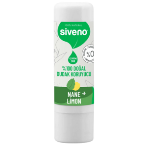 Siveno %100 Doğal Dudak Koruyucu - Nane & Limon 6 g