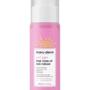 Güneş Kremi | SPF 50+ Pembe Ton Eşitleyici (Pink Tone-Up) Güneş Kremi 50 ml| Yeni Nesil Kore Filtreli